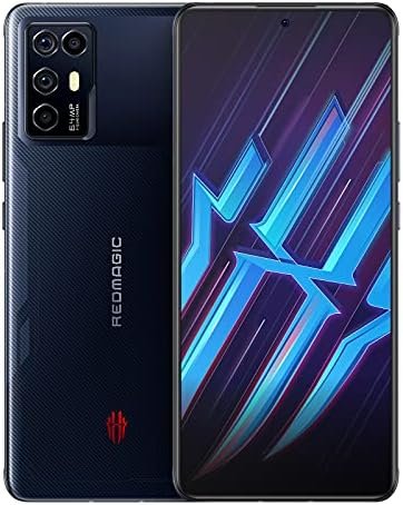 Red Magic 6R 5G Factory Unlocked Cell Phone, 6.67" 144Hz Gaming Phone 8GB RAM + 128GB ROM, US Version Dual SIM Android Smartphone, 64MP Camera and 30W Quick Charging 4200mAh NFC Mobile Phone Black