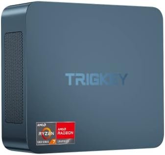 TRIGKEY S5 AMD Ryzen 7 Mini PC, 5800H (8C16T, Up to 4.4 GHz)Mini Desktop, Micro PC, 32GB DDR4 3200Mhz| 1TB PCIE3.0 NVME SSD, Gaming PC Supports 4K Triple Displays, WiFi 6+BT5.2, DP 144Hz+HDMI, USB3.2