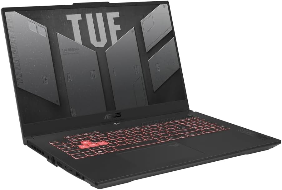 ASUS TUF Gaming A17 (2023) Gaming Laptop, 17.3” FHD 144Hz Display, GeForce RTX 4050, AMD Ryzen 9 7940HS, 16GB DDR5, 1TB PCIe 4.0 SSD, Wi-Fi 6, Windows 11, FA707XU-EH94