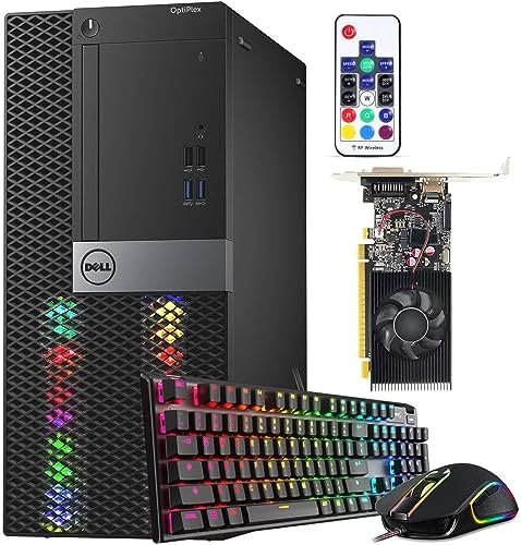 Dell RGB Gaming Tower Computer - Intel Core i7 6th Gen, NVIDIA GTX 1050 Ti 4GB GDDR5, 16GB DDR4 Ram, 512GB SSD, Prebuilt Gaming Desktop PC with Built-in WiFi & RGB Set, Windows 10 Pro (Renewed)