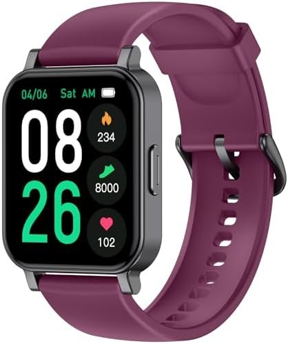 EURANS Smart Watch 41mm, Full Touchscreen Smartwatch, Fitness Tracker with Heart Rate Monitor & SpO2, IP68 Waterproof Pedometer Watch for Women Men Compatible with iOS & Android Phones