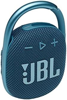 JBL Clip 4 - Portable Mini Bluetooth Speaker, big audio and punchy bass, integrated carabiner, IP67 waterproof dustproof, 10 hours of playtime, speaker for home, outdoor travel (Blue)