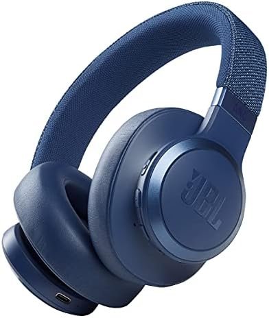 JBL Live 660NC – Wireless Over-Ear Noise Cancelling Headphones with Long Lasting Battery and Voice Assistant – Blue, Medium
