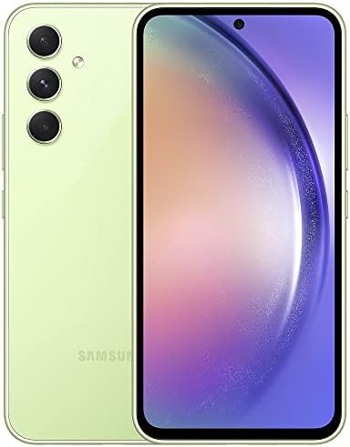 SAMSUNG Galaxy A54 5G + 4G LTE (128GB + 6GB) Unlocked Worldwide Dual Sim (Only T-Mobile/Mint/Metro USA Market) 6.4″ 120Hz 50MP Triple Cam + (15W Wall Charger) (Awesome Lime (SM-A546M))