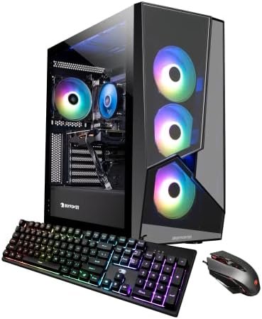 iBUYPOWER SlateMR Gaming PC Computer Desktop SlateMR 2150V2 (Intel Core i5 12400F 2.5 GHz, GeForce GTX 1650 4GB, 8 GB DDR4 RAM, 500 GB NVMe SSD, WiFi Ready, Windows 11 Home),Black