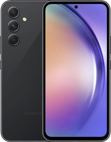 SAMSUNG Galaxy A54 5G + 4G LTE (128GB + 8GB) Unlocked Dual Sim (Only T-Mobile/Mint/Metro USA Market) 1 Year Latin America 6.4″ 120Hz 50MP Triple Cam + 25W Charger Awesome Graphite (SM-A546M) (Renewed)