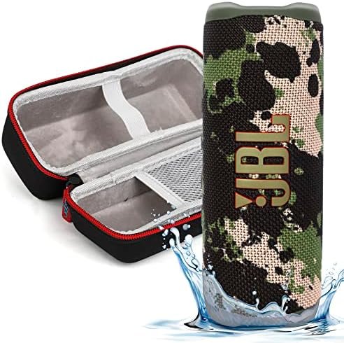 JBL Flip 6 - Waterproof Portable Bluetooth Speaker, Powerful Sound and deep bass, IPX7 Waterproof, 12 Hours of Playtime with Megen Hardshell Case - Camo