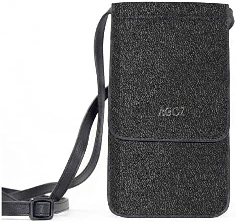 AGOZ Leather Women’s Crossbody Handbags- Premium Crossbody Purses for Women, Travel Essentials Shoulder Sling Bag for iPhone 15 Pro Max, iPhone 15 Pro, iPhone 15