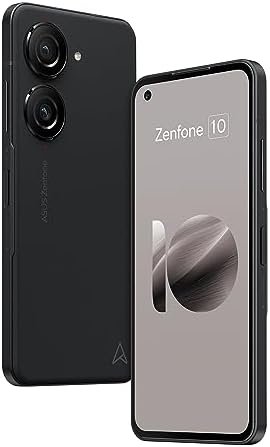 ASUS Zenfone 10 Cell Phone, 5.9” FHD+ AMOLED 144Hz, IP68, 4300mAh Battery, 50MP/13MP Dual Camera, 32MP Front Camera, 8GB+128GB, 5G LTE Unlocked Dual SIM, Black, AI2302-8G128G-BK [US version]