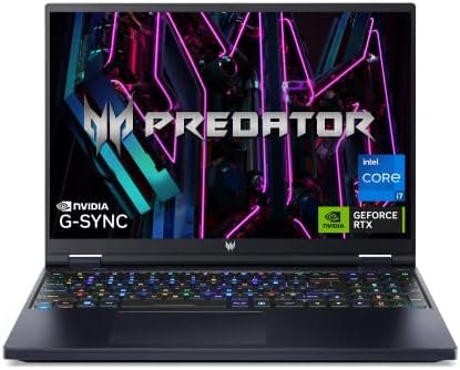Acer Predator Helios 16 Gaming Laptop | 13th Gen Intel Core i7-13700HX | NVIDIA GeForce RTX 4070 | 16″ 2560 x 1600 240Hz G-SYNC Display | 16GB DDR5 | 1TB Gen 4 SSD | Killer Wi-Fi 6E | PH16-71-72YG