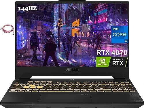 Asus TUF F15 (2023) Gaming Laptop, 15.6/in FHD 144Hz FHD IPS-Type Display, NVIDIA GeForce RTX 4070, Intel Core i7-12700H, 32GB DDR4, 2TB PCIe SSD,Wi-Fi 6, Windows 11 Home, Backlit Keyboard, Gray/OLY