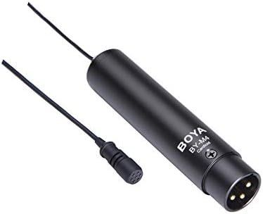 BOYA BY-M4C Professional Cardioid XLR Lavalier Microphone for Video Cameras, Audio Recorders & Mixers with XLR inputs Ideal for Interviews & Dialog, Black