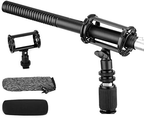BOYA XLR Microphone BY-BM6060 Super-Cardioid Shotgun Condenser Microphone with 24 48V Phantom Power for Camera Film Interview ENG/EFP Outdoor Recording