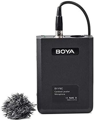 Boya BY-F8C Professional Cardioid Lavalier Microphone with XLR Output for Interviews, Dialog & Instruments AA Battery or Phantom Powered