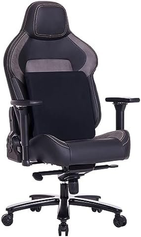 Fantasylab Big and Tall Gaming Chair Gaming Chair 440lb with 4D Armrests Ergonomic Gaming Chair for Heavy People Metal Base Memory Foam Lumbar Adjustable Features Gaming Chairs for Adults