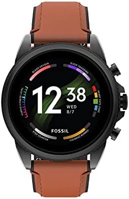 Fossil Gen 6 44mm Touchscreen Smart Watch for Men with Alexa Built-In, Fitness Tracker, Activity Tracker, Sleep Tracker, GPS, Speaker, Music Control, Smartphone Notifications