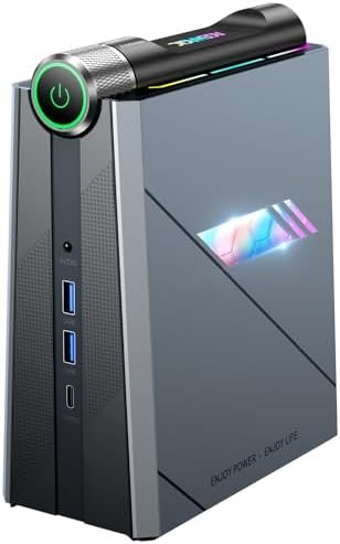 [Gaming/Business] Mini PC Intel Core i9-11900H(up to 4.9GHz),Gaming Computer 16GB DDR4 512GB SSD,24 MB Cache,WiFi6/BT5.2/Multi-Mode/Dual Fans/RGB, AD08