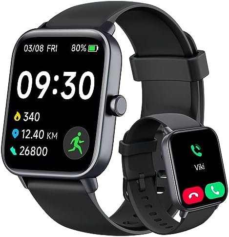 Gydom Smart Watches for Men [Alexa Built-in, Answer/Make Calls, 1.8″] Smartwatch with Heart Rate/SpO2/Sleep/Stress, 100 Sports Modes, IP68 Waterproof, Pedometer Fitness Tracker for iOS Android Phones