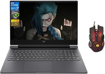 HP 2024 Victus Gaming Laptop, 16.1″ FHD 144Hz Display, Intel Core i7-13700HX(16-core, Beats i9-12900HX), NVIDIA GeForce RTX 4060, 64GB DDR5 RAM, 2TB SSD, Backlit Keyboard, Wi-Fi 6E, Windows 11 Home