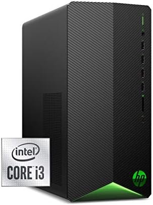 HP Pavilion Gaming Desktop, NVIDIA GeForce GTX 1650 SUPER, Intel Core i3-10100, 8 GB DDR4 RAM, 256 GB PCIe NVMe SSD, Windows 11, USB Mouse and Keyboard, Compact Tower Design (TG01-1022, 2020)