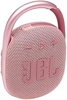 JBL Clip 4 – Portable Mini Bluetooth Speaker, Big Audio and Punchy bass, Integrated Carabiner, IP67 Waterproof and dustproof, Speaker (Pink) (Renewed)