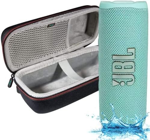 JBL Flip 6 – Waterproof Portable Bluetooth Speaker, Powerful Sound and deep bass, IPX7 Waterproof, 12 Hours of Playtime with Megen Hardshell Case – Teal