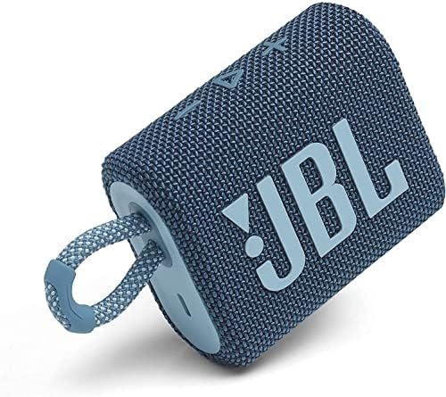 JBL GO 3 Waterproof Wireless Portable Bluetooth Speaker – Blue (Renewed)