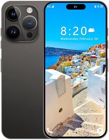 P14 PROMAX 5G Unlocked Smartphone – 6GB+256GB for Android 13, 6.8″ Unlocked Cell Phone, 6800mAh, Dual SIM/Fingerprint Lock/Face ID/GPS/48MP+108MP Dual Camera (Black)