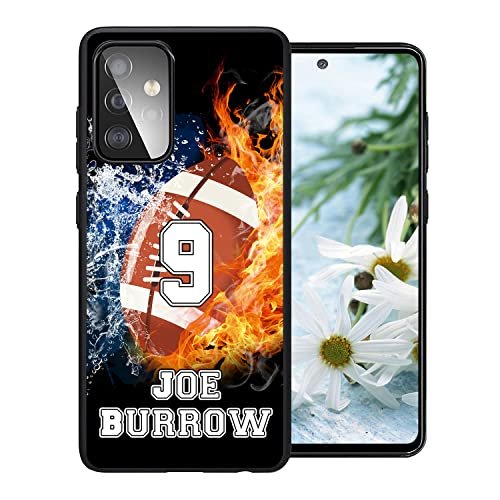 Personalized Football Name and Number Design Your Own Rubber Cover for Samsung Galaxy A15/A25/A14/A54/A53 5G/A03S/A02S/A10E/A12/A13/A32/A33/A42/A51/A52/A71
