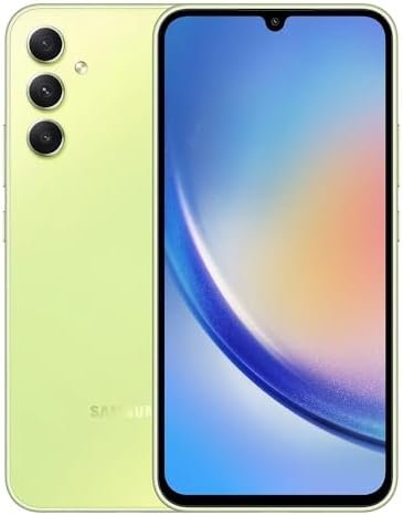 SAMSUNG Galaxy A34 5G + 4G LTE (128GB + 6GB) Unlocked Worldwide (Only T-Mobile/Mint/Metro USA Market) 6.6″ 120Hz 48MP Triple Camera + (25W Wall Charger) (Awesome Lime (SM-A346M))