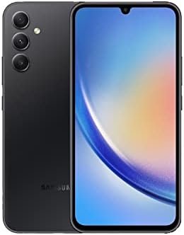 SAMSUNG Galaxy A34 5G + 4G LTE (256GB + 8GB) Unlocked Worldwide (Only T-Mobile/Mint/Metro USA Market) 6.6″ 120Hz 48MP Triple Camera + (25W Wall Charger) (Awesome Graphite (SM-A346M/DSN))