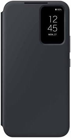 SAMSUNG Galaxy A54 5G S-View Wallet Phone Case, Protective Cover w/Card Holder Slot, Finger Tap Display Window, US Version, EF-ZA546CBEGUS, Black