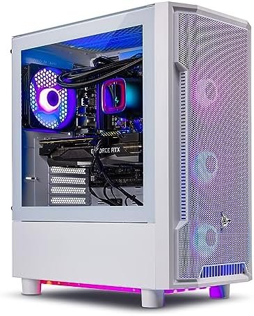Skytech Gaming Archangel Gaming PC, Ryzen 7 5700X 3.4 GHz, RTX 4060, 1TB NVME, 16GB DDR4 RAM 3200, 600W Gold PSU Wi-Fi, Win 11 Home, RGB-Keyboard and RGB-Mouse Included