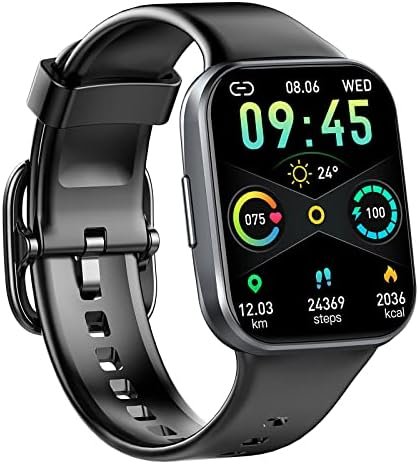 Smart Watch, 2023 Fitness Tracker Watch for Men Women, 1.69” Touch Smartwatch Fitness Watch with Heart Rate Monitor/Pedometer/Sleep Monitor, 25 Sports Waterproof Activity Tracker for Android Molocy