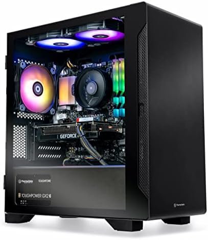 Thermaltake Graphite 360 Gaming PC (AMD Ryzen 5 5600X, RTX 3060, 16GB RGB 3200Mhz DDR4 ToughRAM RGB Memory, 1TB NVMe M.2, WiFi, Win 10 Home) Gaming Desktop Computer S1BK-B550-G36-LCS,Black Thermaltake Graphite 360 Gaming PC (AMD Ryzen 5 5600X, RTX 3060, 16GB RGB 3200Mhz DDR4 ToughRAM RGB Memory, 1TB NVMe M.2, WiFi, Win 10 Home) Gaming Desktop Computer S1BK-B550-G36-LCS,Black