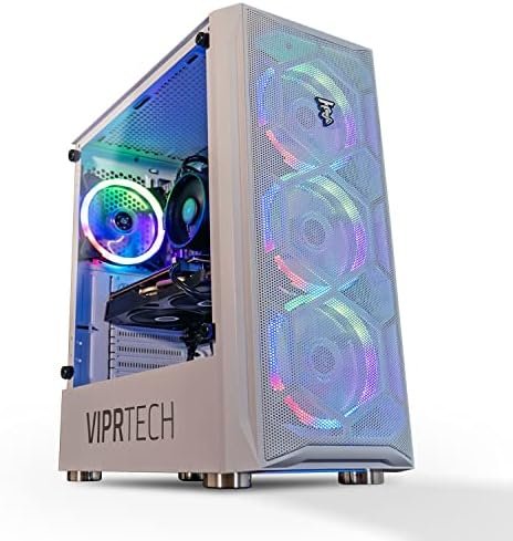 ViprTech Avalanche 2.0 Gaming PC Computer Desktop – AMD Ryzen 7 (16-LCore), AMD Radeon RX 580 8GB, 32GB DDR4 3200 RAM, 1TB NVMe SSD, 700w PSU, VR-Ready, RGB, WiFi, Windows 11 Pro, Warranty