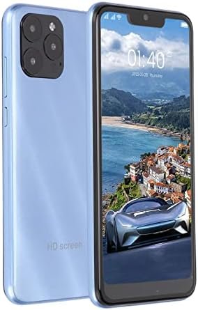 iP13 Pro MAX Unlocked Smartphone, 6.1in 3GB 32GB Face ID Cell Phone Unlocked for Android 6.0, MT6799 10 Core,Dual SIM, 5MP 8MP Dual Camera, 2800mAh Mobile Phone Support 128GB Expandable(Light Blue)