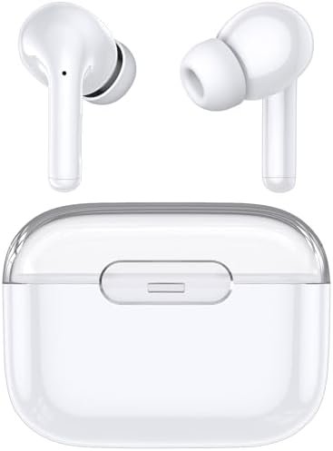 kurdene P3 Wireless Earbuds Bluetooth 5.3 Headphones, Deep Bass Stereo with Microphone Earphones in-Ear, Immersive Premium Sound Ear Buds for iPhone, Android-Clear kurdene P3 Wireless Earbuds Bluetooth 5.3 Headphones, Deep Bass Stereo with Microphone Earphones in-Ear, Immersive Premium Sound Ear Buds for iPhone, Android-Clear