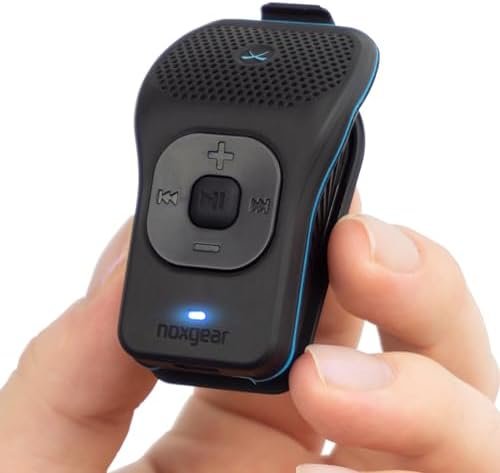 noxgear 39g Wearable Waterproof Bluetooth Speaker – Magnetic Clip-On Wireless Portable Speakers – Up to 15 Hours Battery Life – Clip Speaker with Microphone – Large Tactile Control Buttons