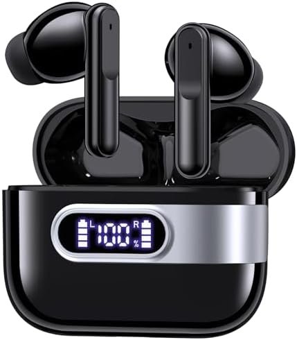 occiam Earbuds Wireless Bluetooth 5.3 Headphones Ear Buds 64H Playback, IPX7 Waterproof, 13mm Drivers with HiFi Sound, in-Ear Earphones for iOS Andriod Cell Phone (Black)