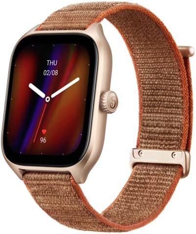 Amazfit GTS 4 Smart Watch with Step Tracking, Heart Rate & SpO2 Tracking, Alexa Built-In, Sleep Quality Monitoring, GPS, Bluetooth Calls & Text, 8-Day Battery Life, AI Fitness App & Sports Coach-Brown
