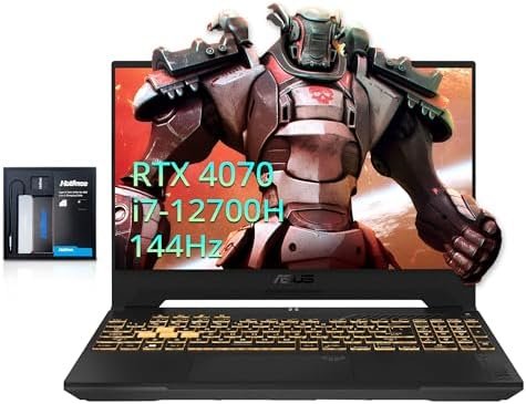 Asus TUF F15 15.6inches FHD Gaming Laptop, Intel Core i7-12700H, NVIDIA GeForce RTX 4070, 32GB RAM, 1TB SSD, RGB Keyboard, Numpad, Smart AMP Audio, Wi-Fi 6, Gray, Win 11 Pro, 32GB USB Card