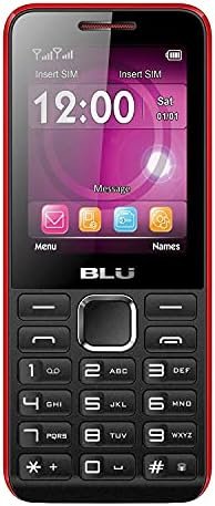 BLU Tank II T193 Unlocked GSM Dual-SIM Cell Phone w/Camera and 1900 mAh Big Battery – Unlocked Cell Phones – Retail Packaging (Red)