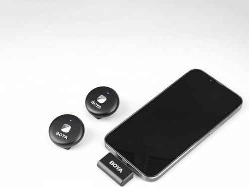 BOYA Omic-U Microphones, 2.4GHz Wireless Microphone Included with Type-C, Compatible with DSLR Android Smartphones