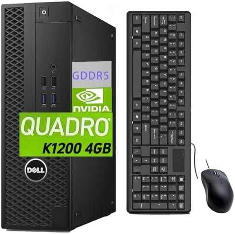 Dell Precision 3420 SFF Desktop Computer PC, NVIDIA Quadro K1200 4GB, Intel Core i5-6600U 3.3GHz Up to 3.9GHz, 16GB DDR4, 512GB SSD, 1TB HDD, Keyboard&Mouse, 4K Support, DP, HDMI, Win 10 Pro(Renewed)