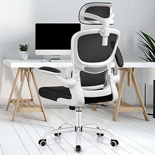 Ergonomic Office Chair, High Back Mesh Desk Chair with Lumbar Support and Adjustable Headrest, Computer Gaming Chair, Executive Swivel Chair for Home Office Ergonomic Office Chair, High Back Mesh Desk Chair with Lumbar Support and Adjustable Headrest, Computer Gaming Chair, Executive Swivel Chair for Home Office