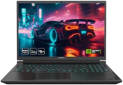 GIGABYTE – G6X (2024) Gaming Laptop – 165Hz 1920×1200 WUXGA – NVIDIA GeForce RTX 4060 – Intel i7-13650HX – 1TB SSD with 16GB DDR5 RAM – Win11 Home AD (G6X 9KG-43US854SH)