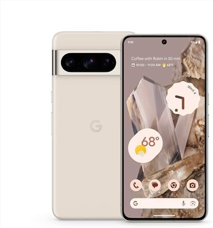 Google Pixel 8 Pro - Unlocked Android Smartphone with Telephoto Lens and Super Actua Display - 24-Hour Battery - Porcelain - 128 GB