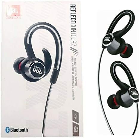 JBL JBLREFCONTOUR2BLK Lifestyle Reflect Contour 2 Sweatproof Wireless Sport in-Ear Headphones - Black