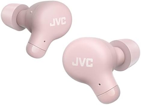 JVC New Marshmallow True Wireless Earbuds Headphones, Long Battery Life (up to 28 Hours), Sound with Neodymium Magnet Driver, Including Memory Foam Earpieces – HAA18TP (Pink)